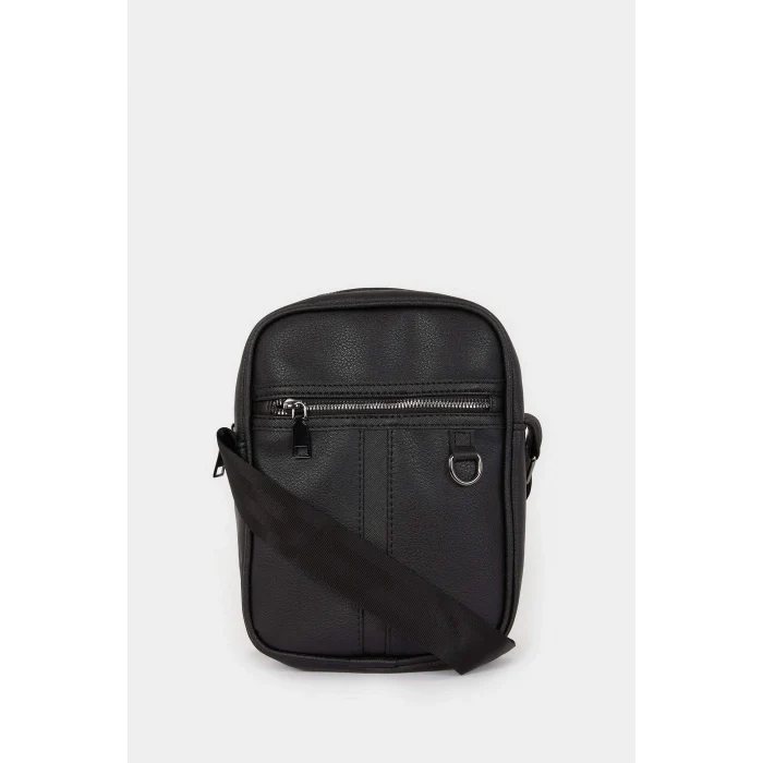 Defacto E7916 Siyah Erkek Suni Deri Çapraz Çanta