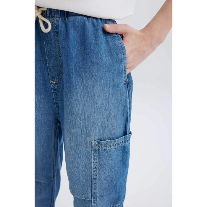 Defacto D6648 Mavi Erkek Çocuk Paraşüt Jean Pantolon