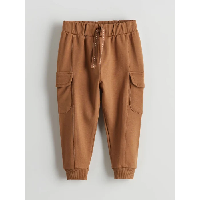 LCW baby Bej Dinazor Baskılı Erkek Bebek Tişört ve Pantolon 2li