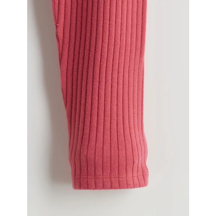 LCW baby Pembe Çizgili Kız Bebek Sweatshirt ve Tayt 2li