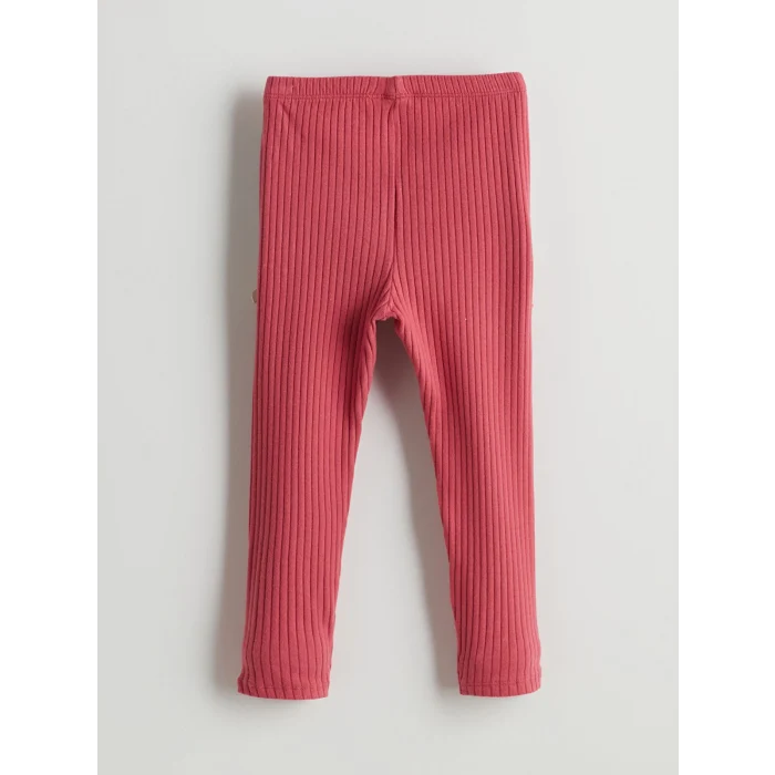 LCW baby Pembe Çizgili Kız Bebek Sweatshirt ve Tayt 2li