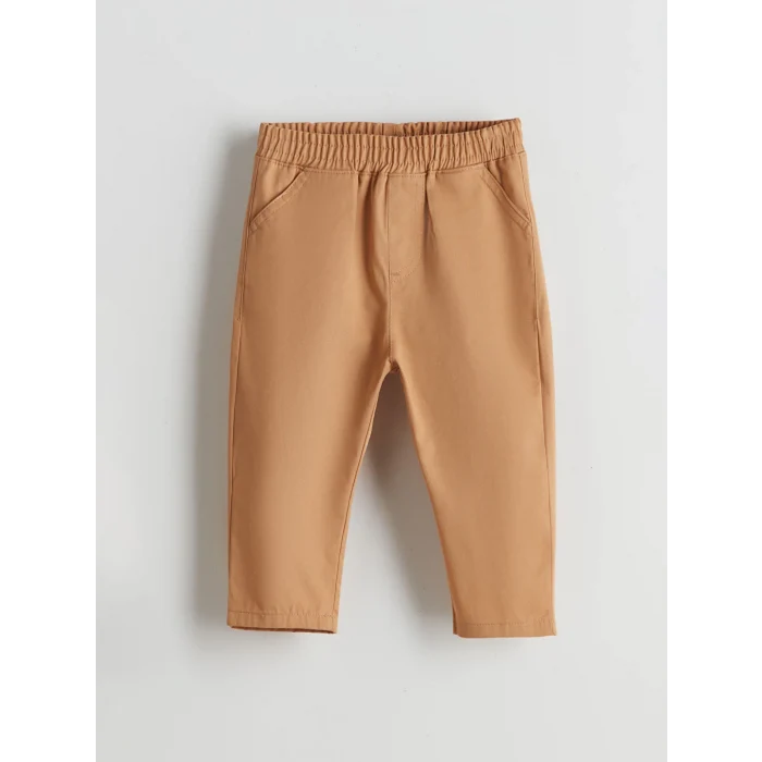 LCW baby Mavi Hakim Yaka Baskılı Erkek Bebek Tişört ve Pantolon 2li