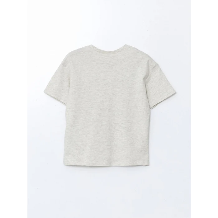 LCW Kids Beyaz Bisiklet Yaka Baskılı Erkek Çocuk Tişört ve Şort 2li