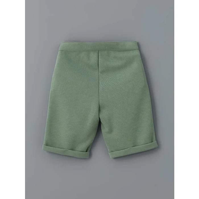 LCW Kids Ekru Polo Yaka Nakışlı Erkek Çocuk Tişört ve Şort 2li