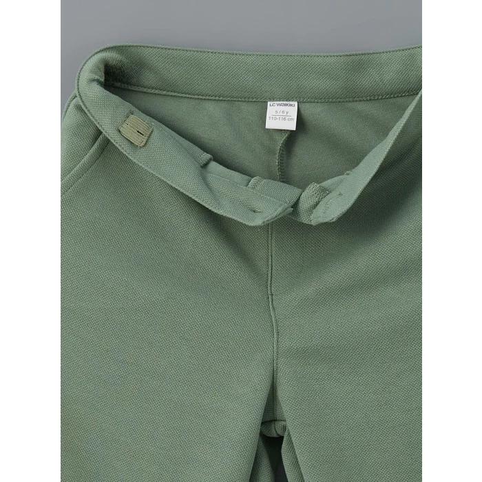 LCW Kids Ekru Polo Yaka Nakışlı Erkek Çocuk Tişört ve Şort 2li