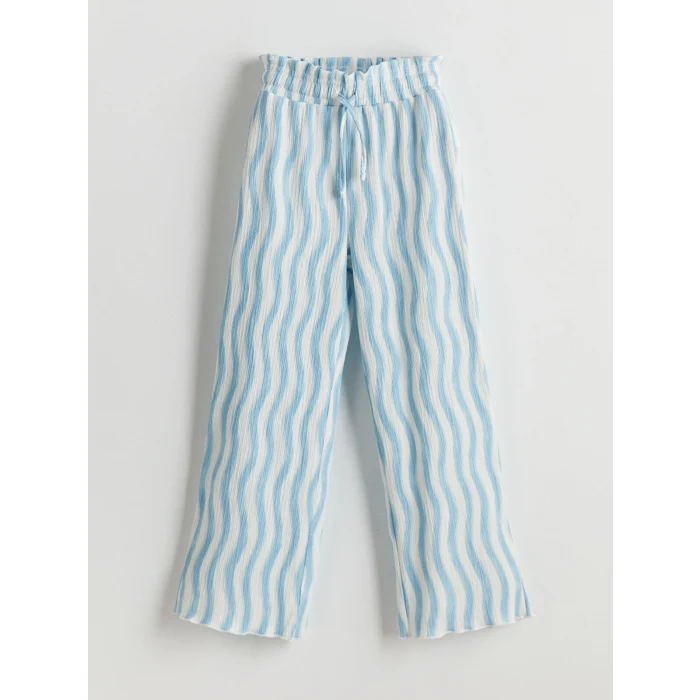 LCW Kids Mavi Beli Lastikli Kız Çocuk Eşofman Altı