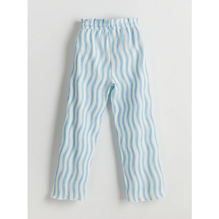 LCW Kids Mavi Beli Lastikli Kız Çocuk Eşofman Altı