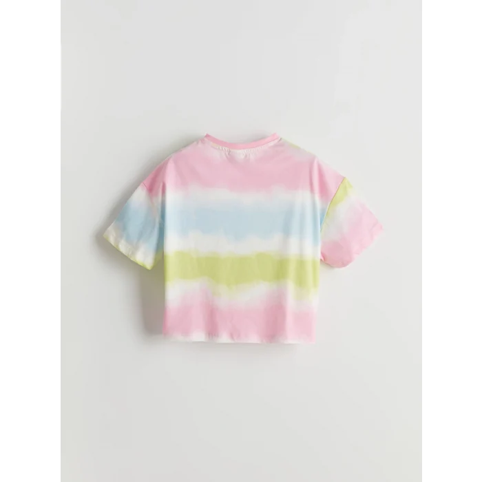 LCW Kids Mavi Bisiklet Yaka Kız Çocuk Crop Tişört 2li