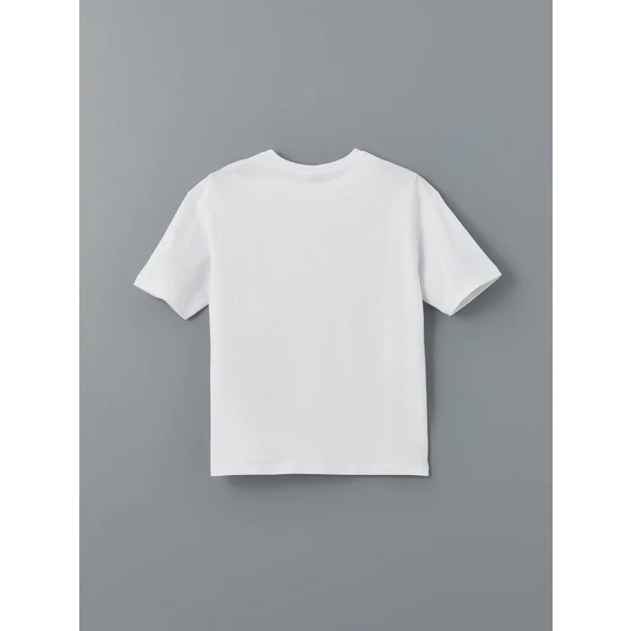 LCW Kids BEYAZ Bisiklet Yaka Kız Çocuk Tişört 2li