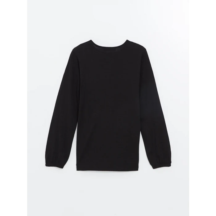 LCW Grace Siyah Bağlamalı Yaka Nakışlı Kadın Bluz