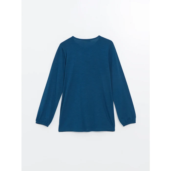 LCW Grace Petrol Bağlamalı Yaka Nakışlı Kadın Bluz