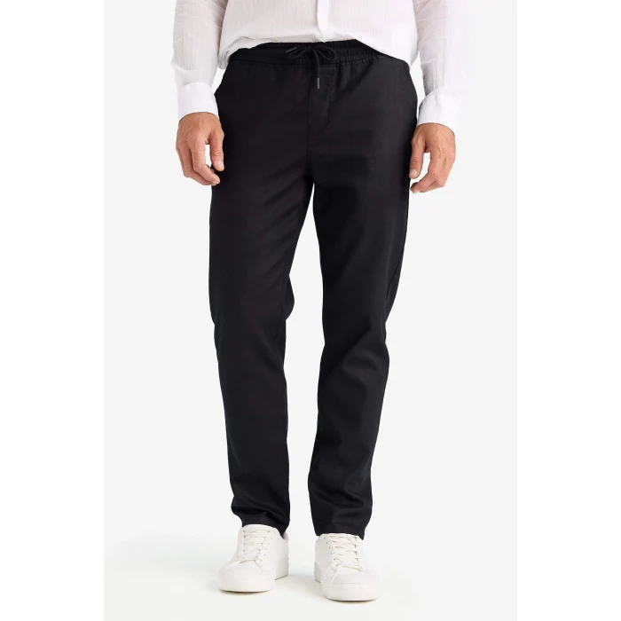 Defacto B4091 Siyah Yazlık Jogger Pantolon Basic Düz Cepli Dar Paça