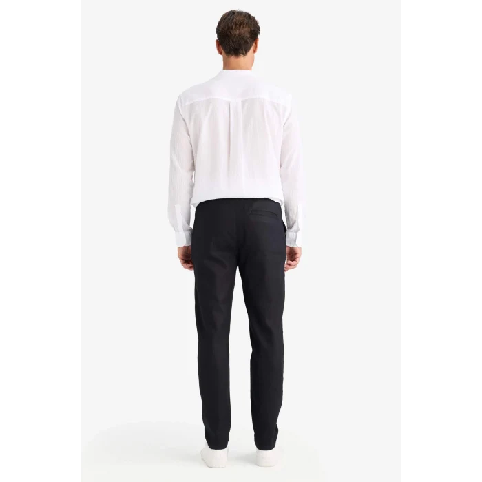 Defacto B4091 Siyah Yazlık Jogger Pantolon Basic Düz Cepli Dar Paça