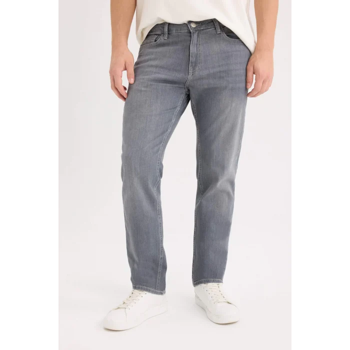 Defacto B7349 Gri Sergio Regular Fit Normal Bel Boru Paça Jean Pantolon