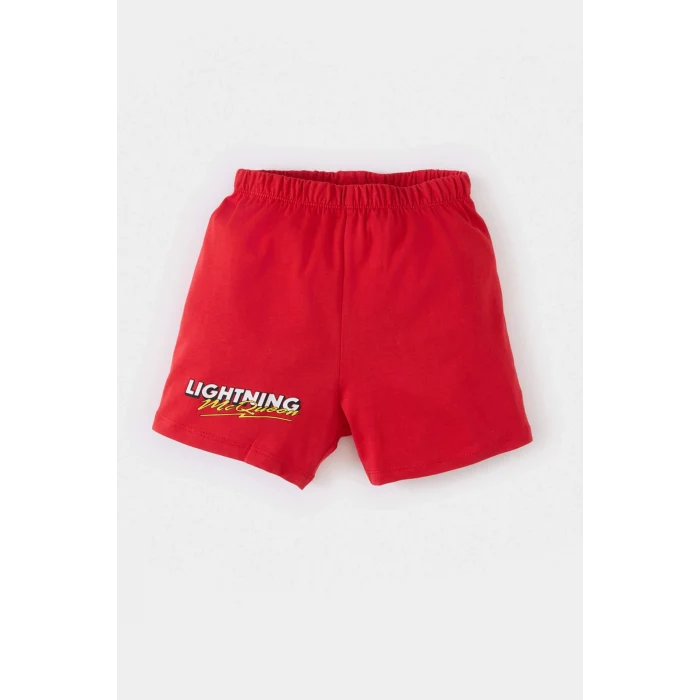 Defacto E6919 Ekru Erkek Bebek Cars 2li Takım Kısa Kollu Tişört Beli Lastikli Şort