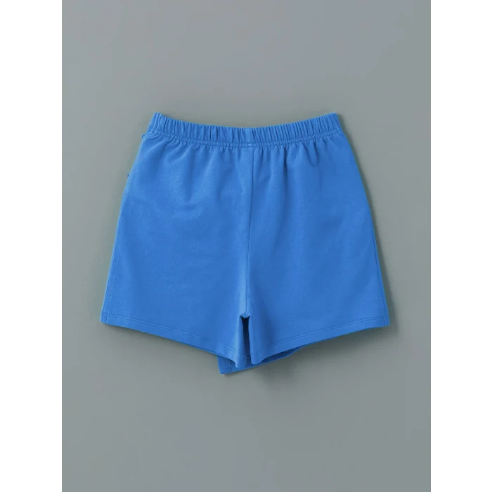 LCW Kids EKRU Bisiklet Yaka Kız Çocuk Tişört ve Şort Etek