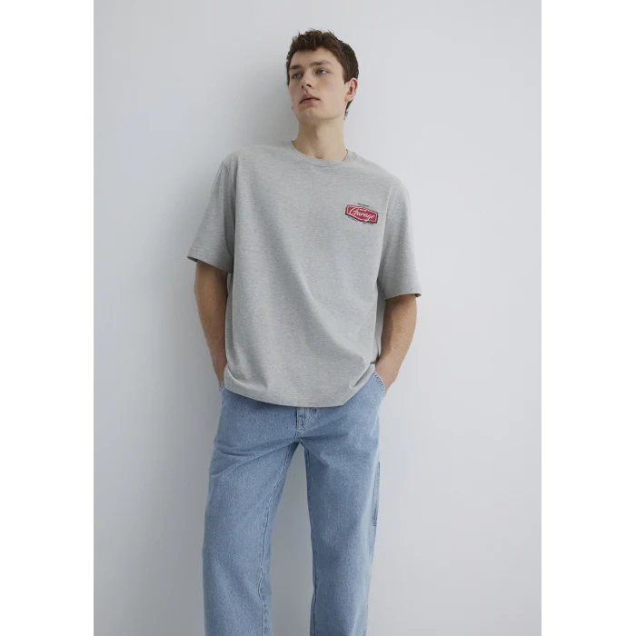 Mavi 0612605-80196 Garage Baskılı Gri Tişört