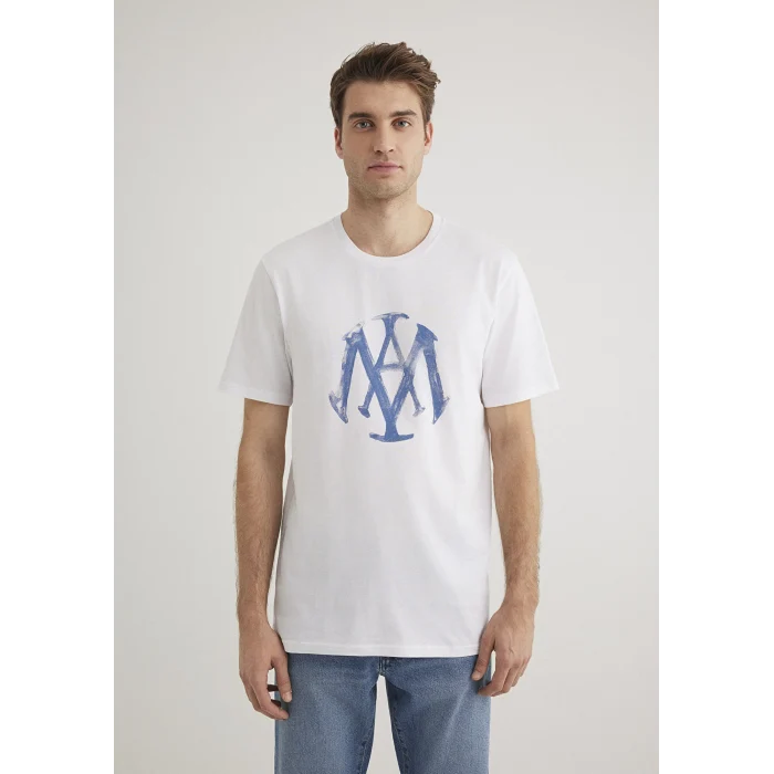 Mavi 065109-620 Mühür Logo Baskılı Beyaz Tişört