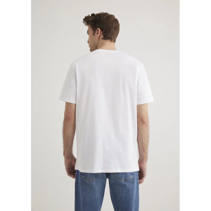 Mavi 065109-620 Mühür Logo Baskılı Beyaz Tişört