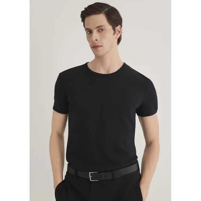 Mavi 063747-900 Ribana Detaylı Siyah Tişört