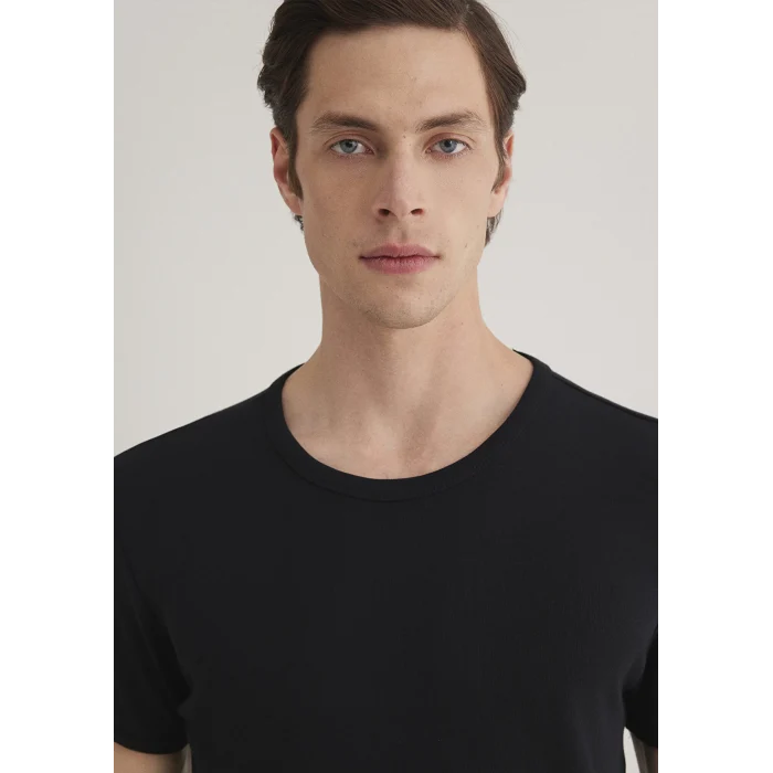 Mavi 063747-900 Ribana Detaylı Siyah Tişört