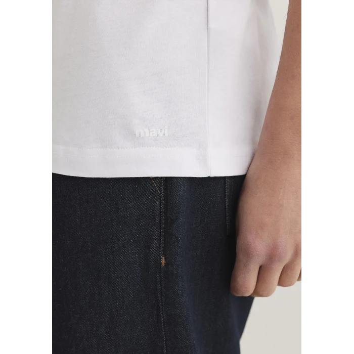 Mavi 065574-620 Beyaz Basic Tişört