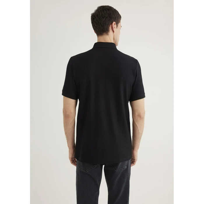 Mavi 0610305-900 Dokulu Siyah Polo Tişört