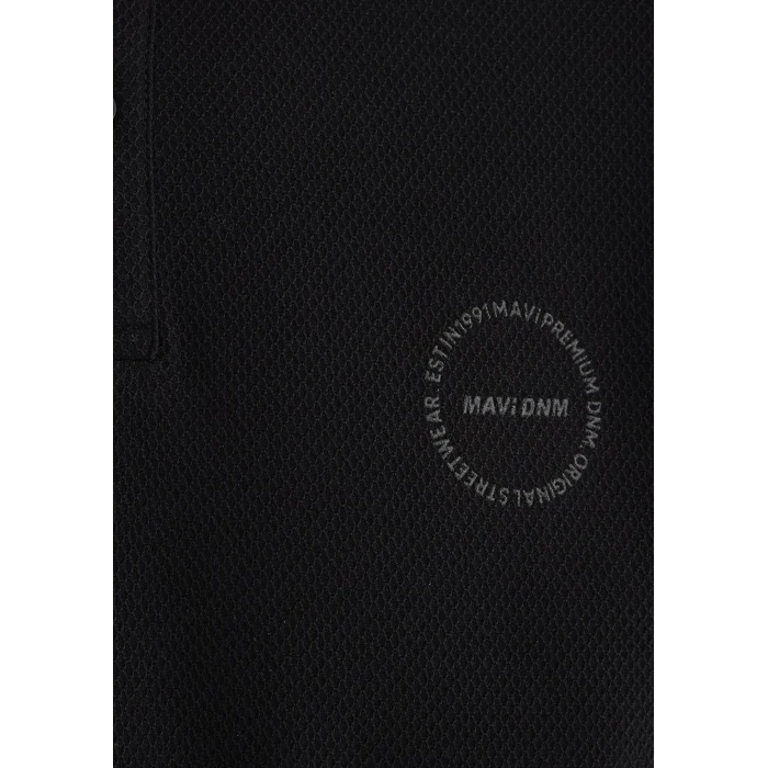 Mavi 0610305-900 Dokulu Siyah Polo Tişört