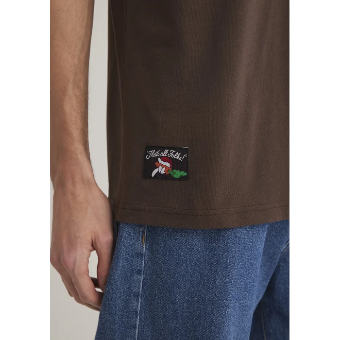 Mavi 0612565-88067 Bugs Bunny Baskılı Kahverengi Tişört