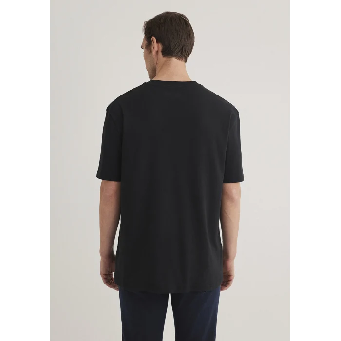 Mavi 0612189-900 Mavi Pro Logo Baskılı Siyah Tişört