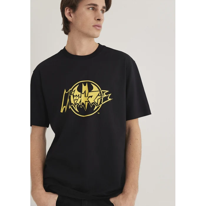 Mavi 0612567-900 Batman Baskılı Siyah Tişört
