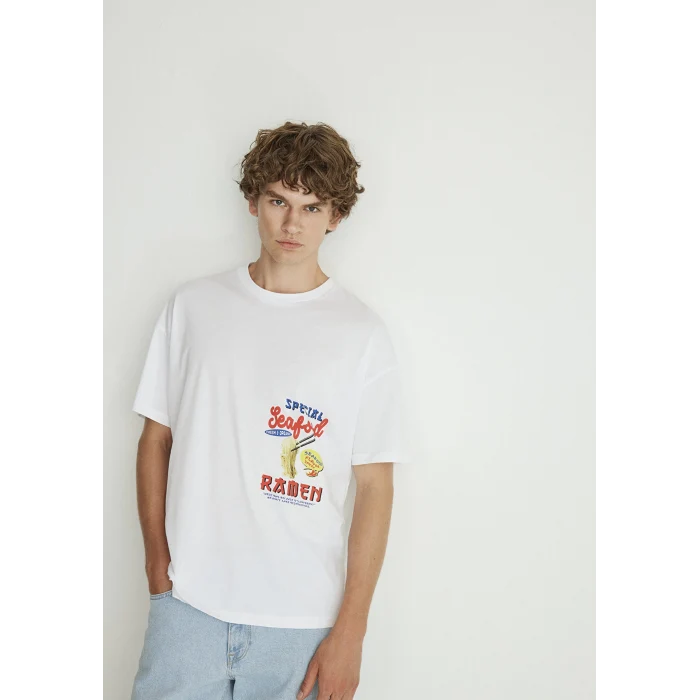 Mavi 0612249-620 Sırt Baskılı Beyaz Tişört