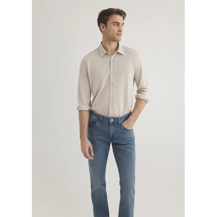 Mavi 0210294-70145 Bej Örme Gömlek