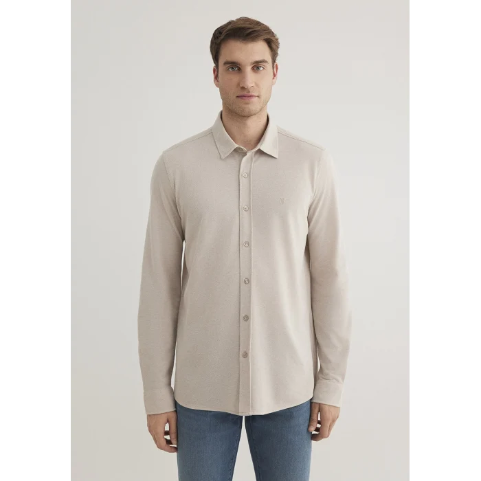 Mavi 0210294-70145 Bej Örme Gömlek