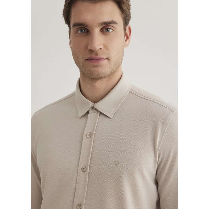 Mavi 0210294-70145 Bej Örme Gömlek