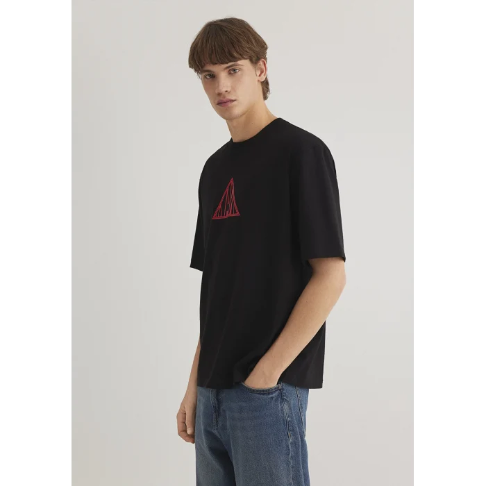 Mavi 0612524-900 Mavi Baskılı Siyah Tişört