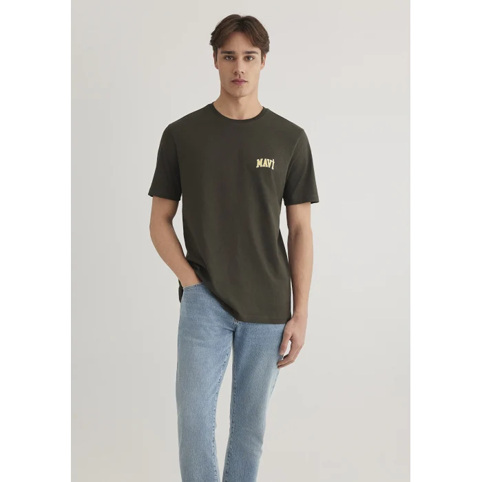 Mavi 0611714-71587 Mavi Logo Baskılı Yeşil Tişört