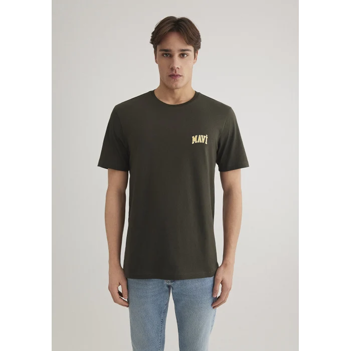 Mavi 0611714-71587 Mavi Logo Baskılı Yeşil Tişört