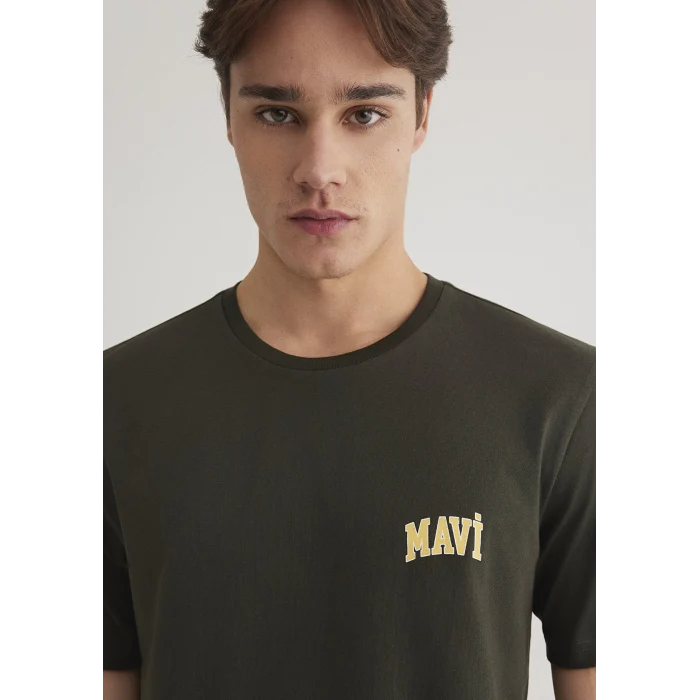 Mavi 0611714-71587 Mavi Logo Baskılı Yeşil Tişört