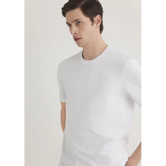 Mavi 0610252-620 Stretch Beyaz Basic Tişört