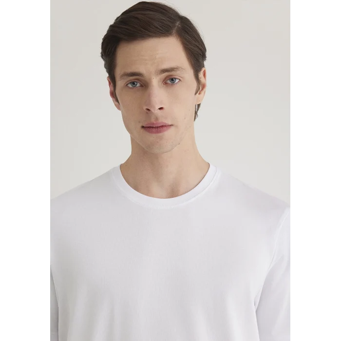 Mavi 0610252-620 Stretch Beyaz Basic Tişört