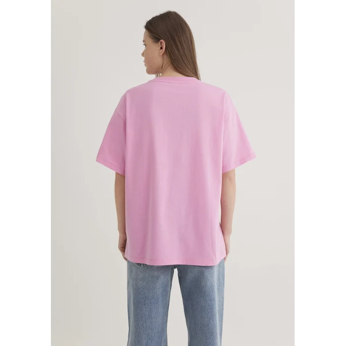 Mavi 1600843-71032 Mavi Logo Baskılı Pembe Tişört