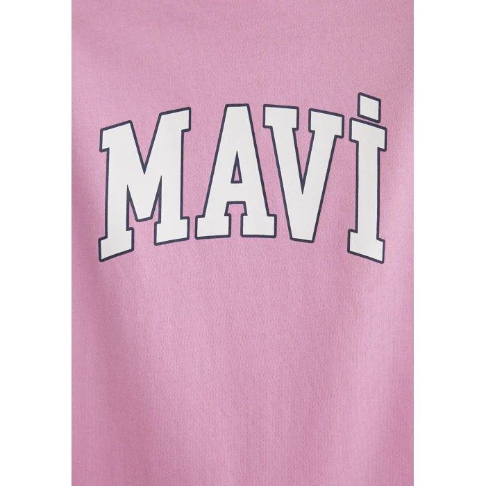 Mavi 1600843-71032 Mavi Logo Baskılı Pembe Tişört