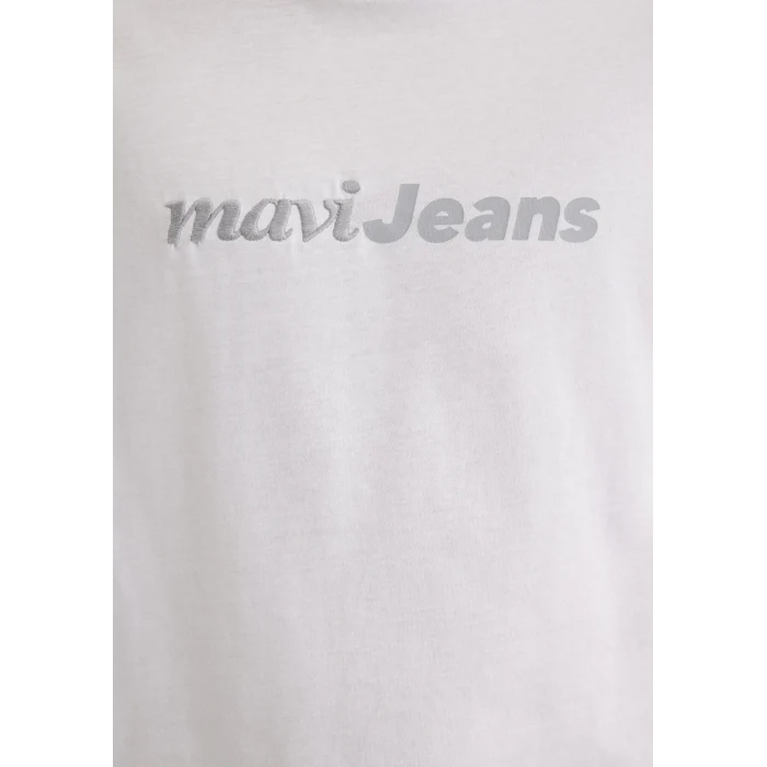 Mavi 0612523-620 Mavi Jeans Baskılı Beyaz Tişört