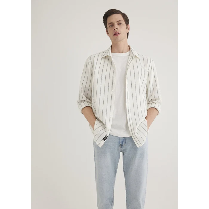 Mavi 0211384-80692 Haki Çizgili Gömlek