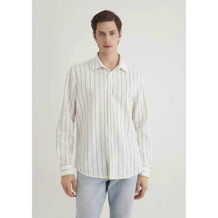 Mavi 0211384-80692 Haki Çizgili Gömlek