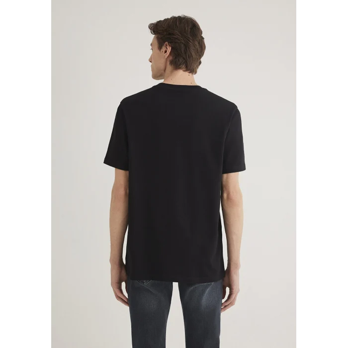 Mavi 0612174-900 Mavi Pro Logo Baskılı Siyah Tişört