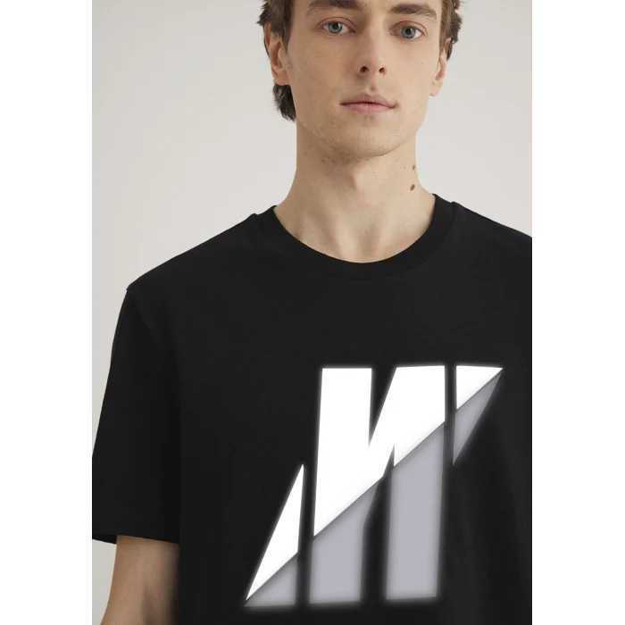 Mavi 0612174-900 Mavi Pro Logo Baskılı Siyah Tişört