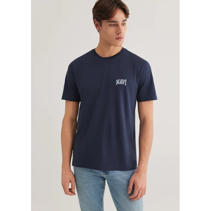 Mavi 0611714-70497 Mavi Logo Baskılı Lacivert Tişört