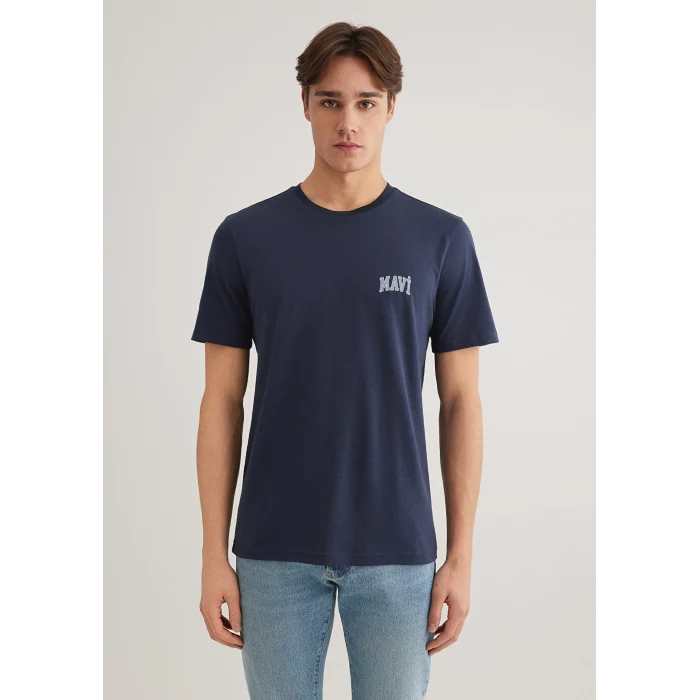 Mavi 0611714-70497 Mavi Logo Baskılı Lacivert Tişört